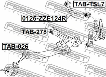 FEBEST 1999-2005 Toyota Celica Rear Lower Control Arm Bushing TAB-026