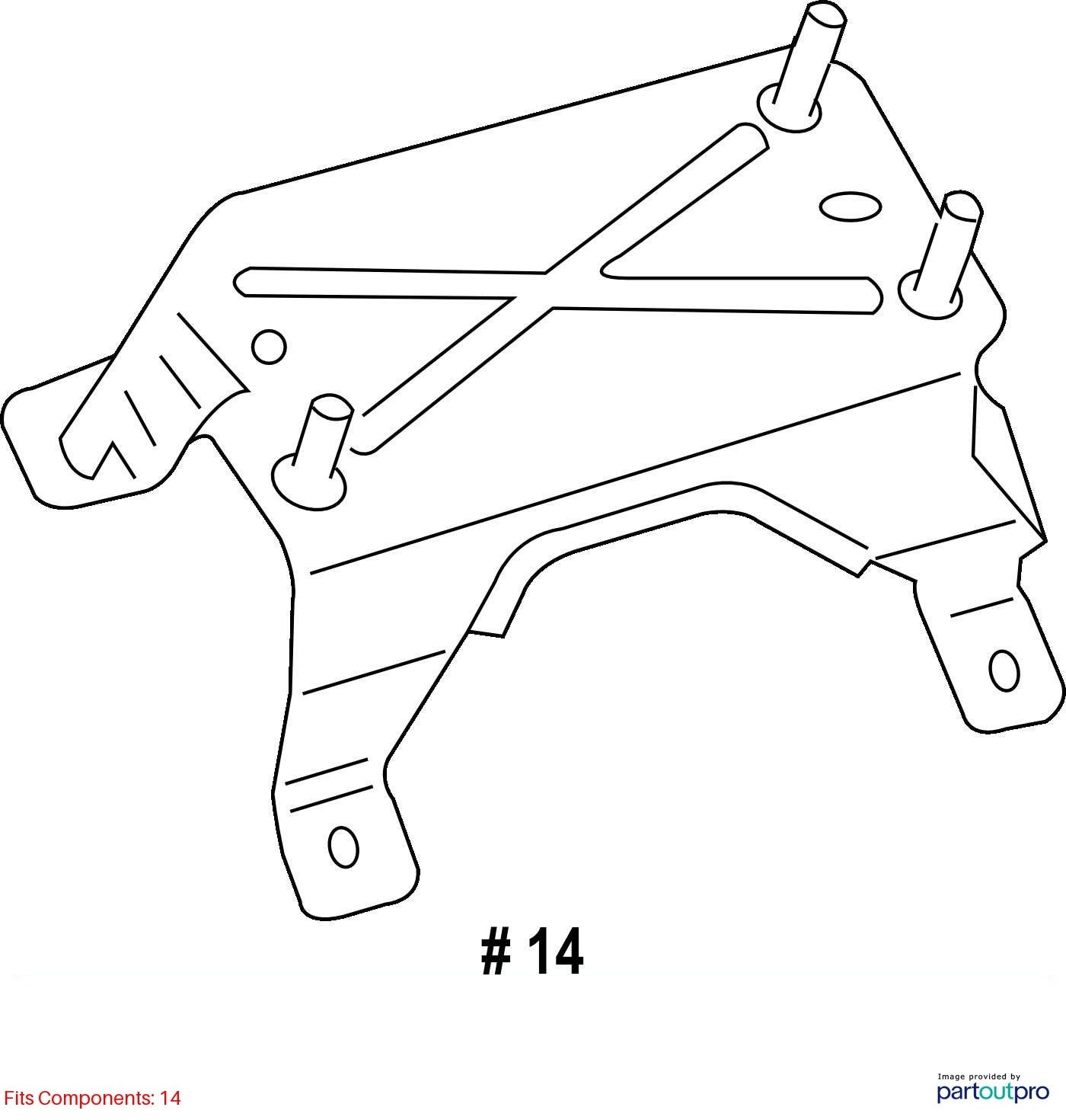 2018 Cadillac CTS Pedestrian Impact Detection Module Bracket Used OEM 22874377