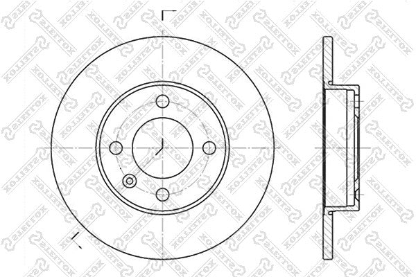 STELLOX FIAT Brake disc - 811615301