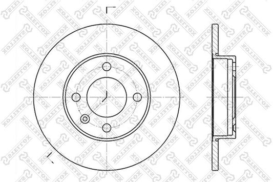 STELLOX FIAT Brake disc - 811615301