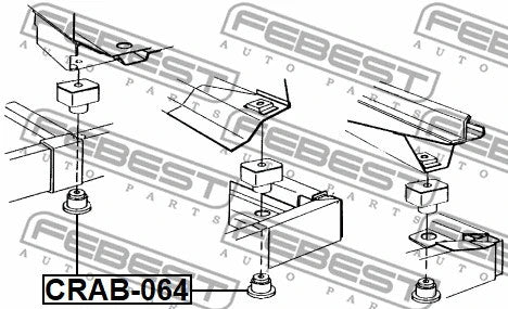 FEBEST 2001-2007 Dodge Caravan Subframe Bushing CRAB-064