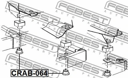FEBEST 2001-2007 Dodge Caravan Subframe Bushing CRAB-064