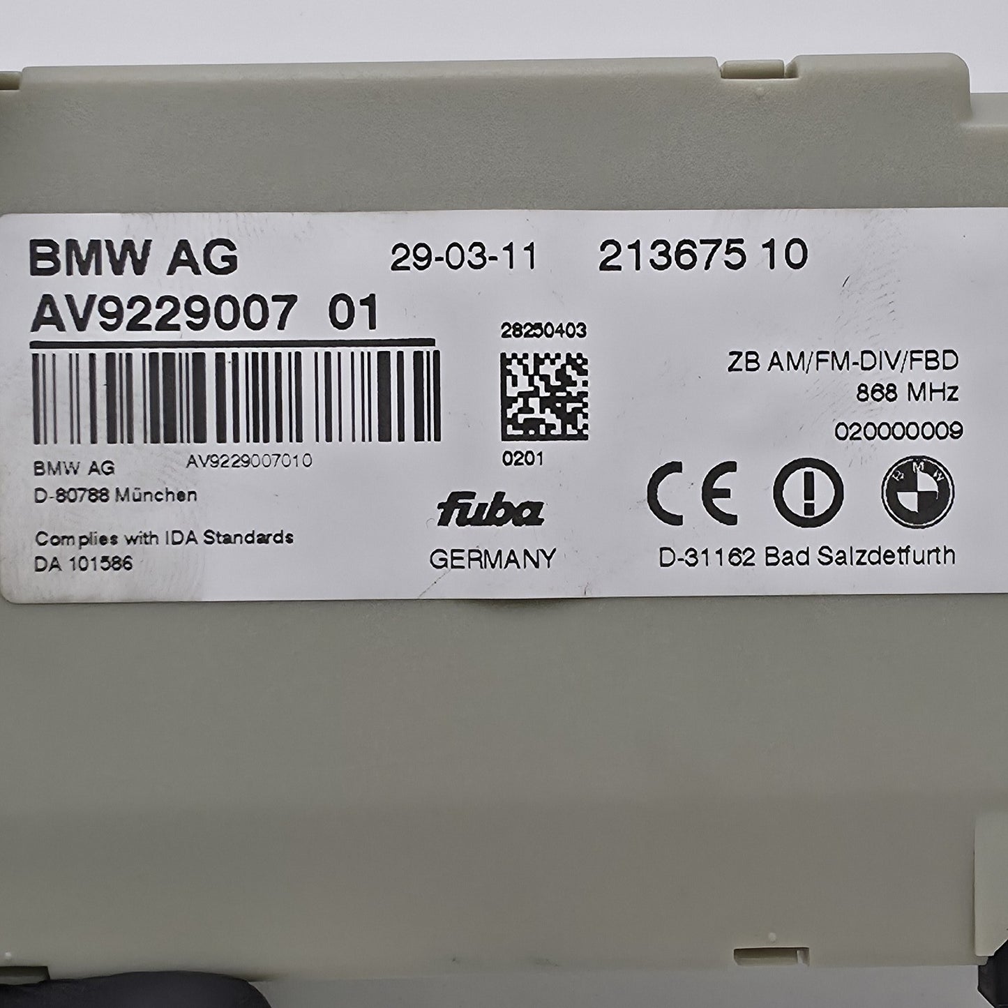 2003 BMW 7 Diversity Antenna Amplifier 21367510
