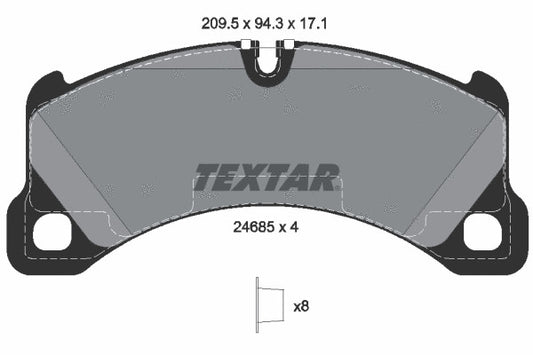 TEXTAR 2010-2019 Porsche Cayenne Front Brake Pad Set 2468501