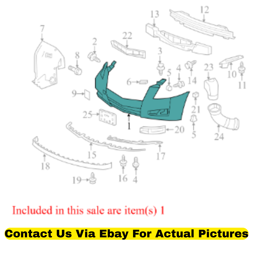 2011 Cadillac CTS Rear Bumper Cover Used OEM 25793663