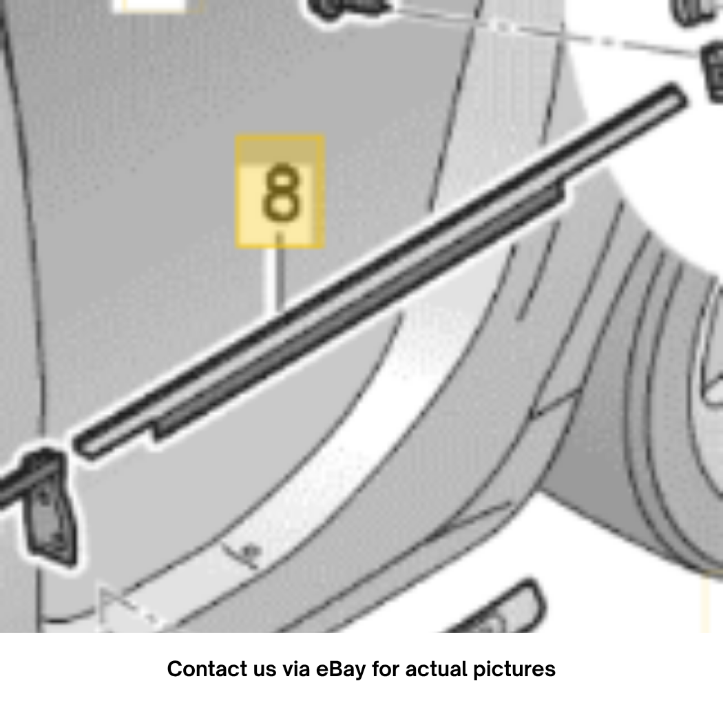 2012–2015 Audi A6 Right Rear Window Slot Seal with Trim Strip Used OEM 4G0853764