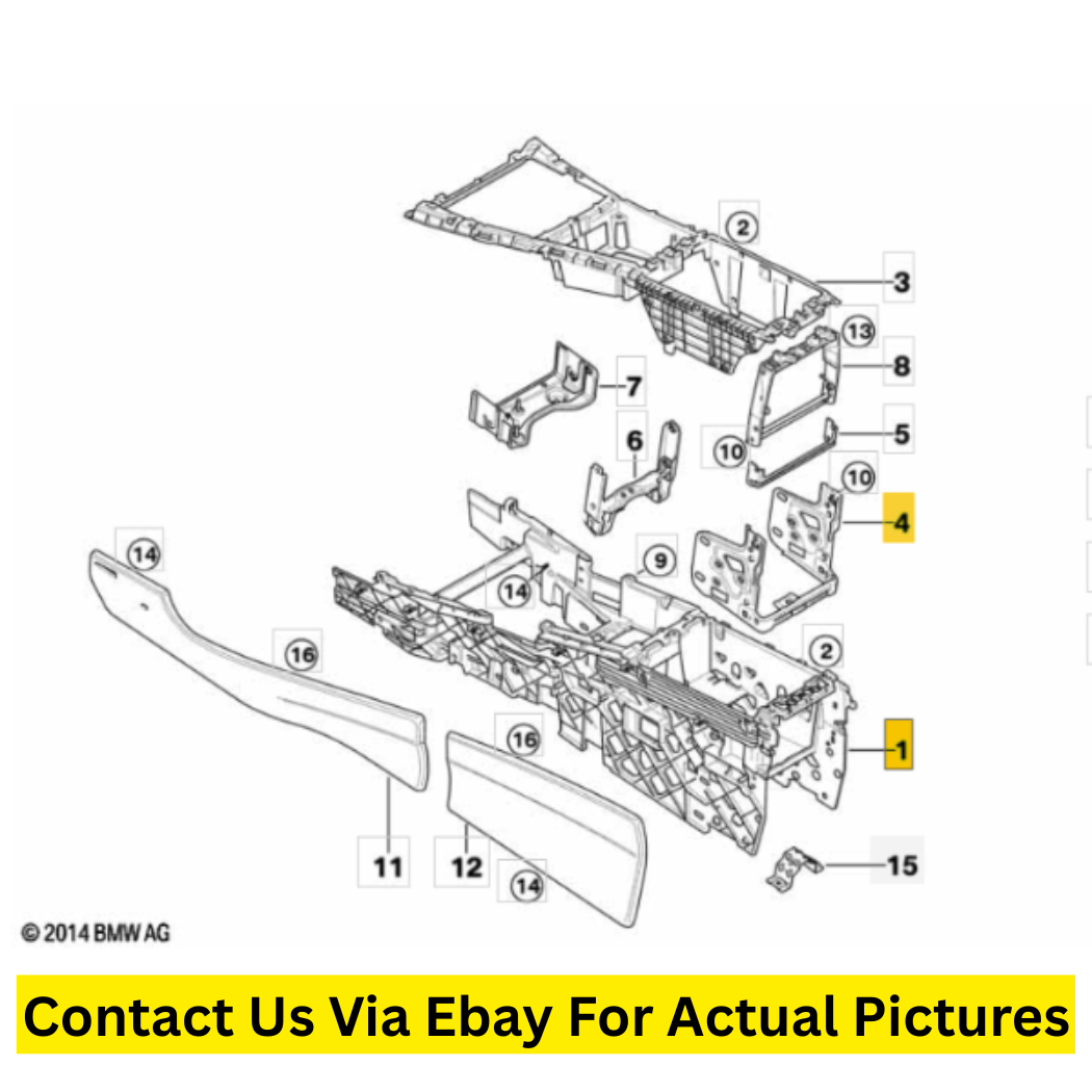 2009 BMW X5 Center Console Mounting Assembly Used OEM
