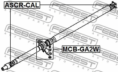 FEBEST 2006-2015 Mitsubishi ASX Drive Shaft Bearing MCB-GA2W