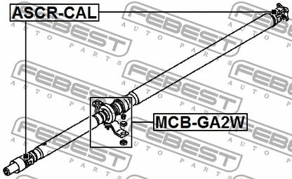 FEBEST 2006-2015 Mitsubishi ASX Drive Shaft Bearing MCB-GA2W