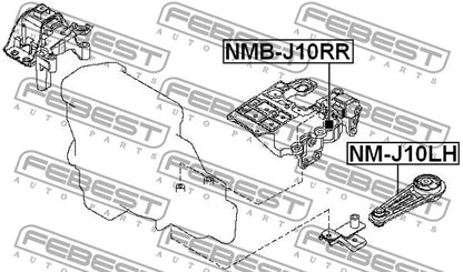 FEBEST 2007-2016 Nissan Rogue Left Engine Mount NM-J10LH