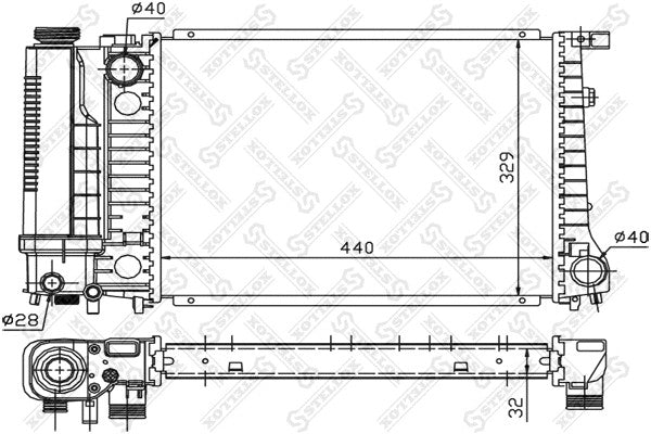 STELLOX BMW Radiator, engine cooling - 17067203