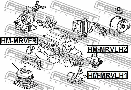 FEBEST 2003-2007 Acura MDX Front Left Engine Mount HM-MRVLH1