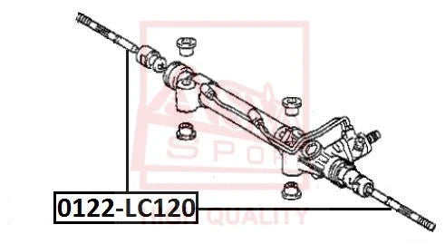 FEBEST 2002-2009 Toyota 4Runner Steering Tie Rod 0122-LC120