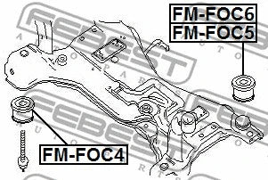 FEBEST 2006-2016 Ford Focus Subframe Front Bushing FM-FOC4
