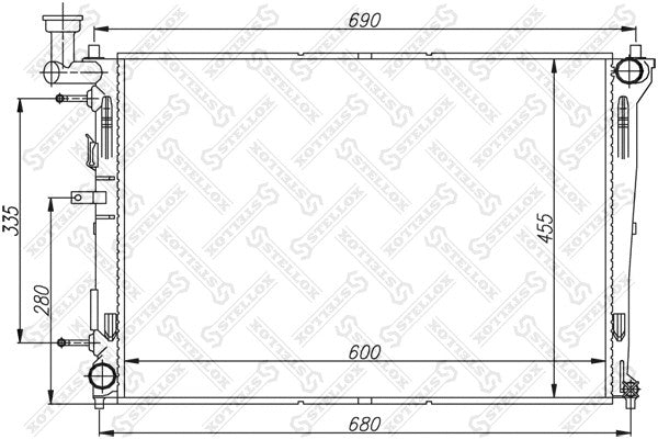 STELLOX 2006-2007 Hyundai Elantra Radiator 25310-1H060