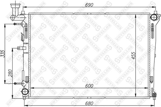 STELLOX 2006-2007 Hyundai Elantra Radiator 25310-1H060