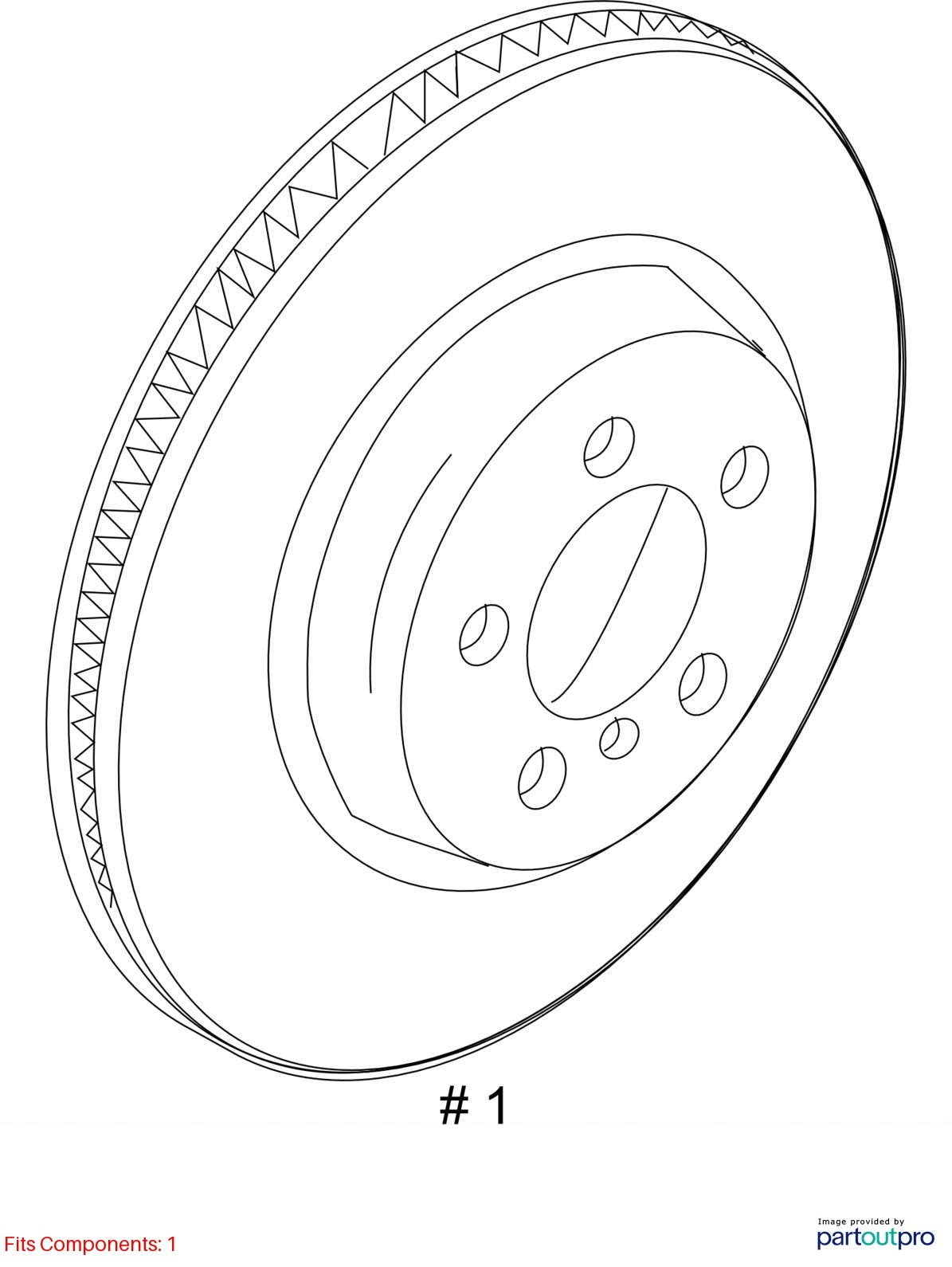 2011–2016 BMW 520i Front Brake Disc Lightweight Ventilated USED OEM 34216775287