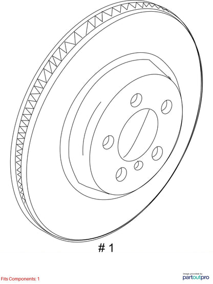 2011–2016 BMW 520i Front Brake Disc Lightweight Ventilated USED OEM 34216775287