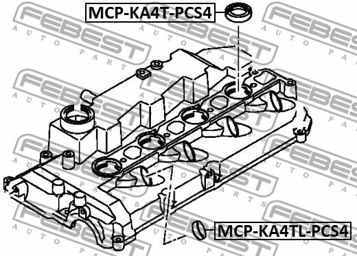 FEBEST 2008-2015 Mitsubishi L200 O-Ring Fuel Injector MCP-KA4TL-PCS4