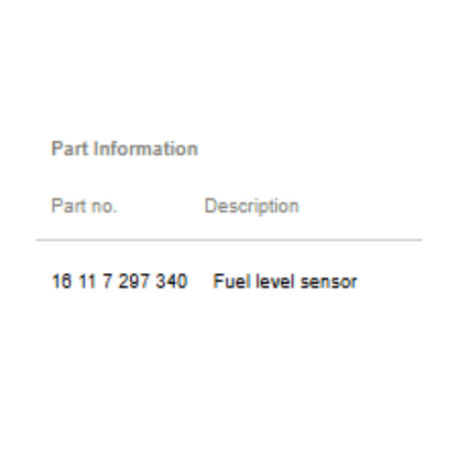 2011–2016 BMW 5 Series Fuel Level Sensor Used OEM 16117297340