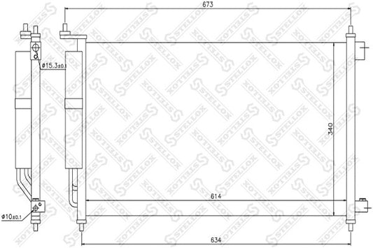 STELLOX 2005-2019 Nissan Micra Air Conditioning Condenser 91100AX800