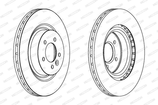 FERODO 2006-2013 Land Rover Range Rover Sport Brake Disc DDF1434C-1