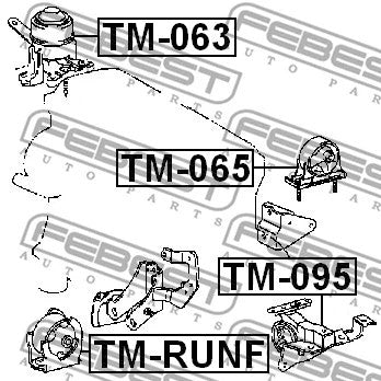 FEBEST 2000-2005 Toyota RAV4 Right Engine Mount (Hydro) TM-063