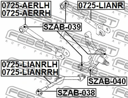 FEBEST 2002-2010 Suzuki Aerio Rear Knuckle Bushing SZAB-040