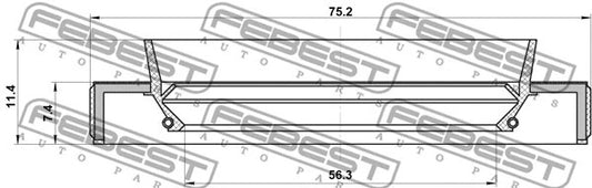 FEBEST HYUNDAI Oil Seal Front Hub 95HBS-58750711X