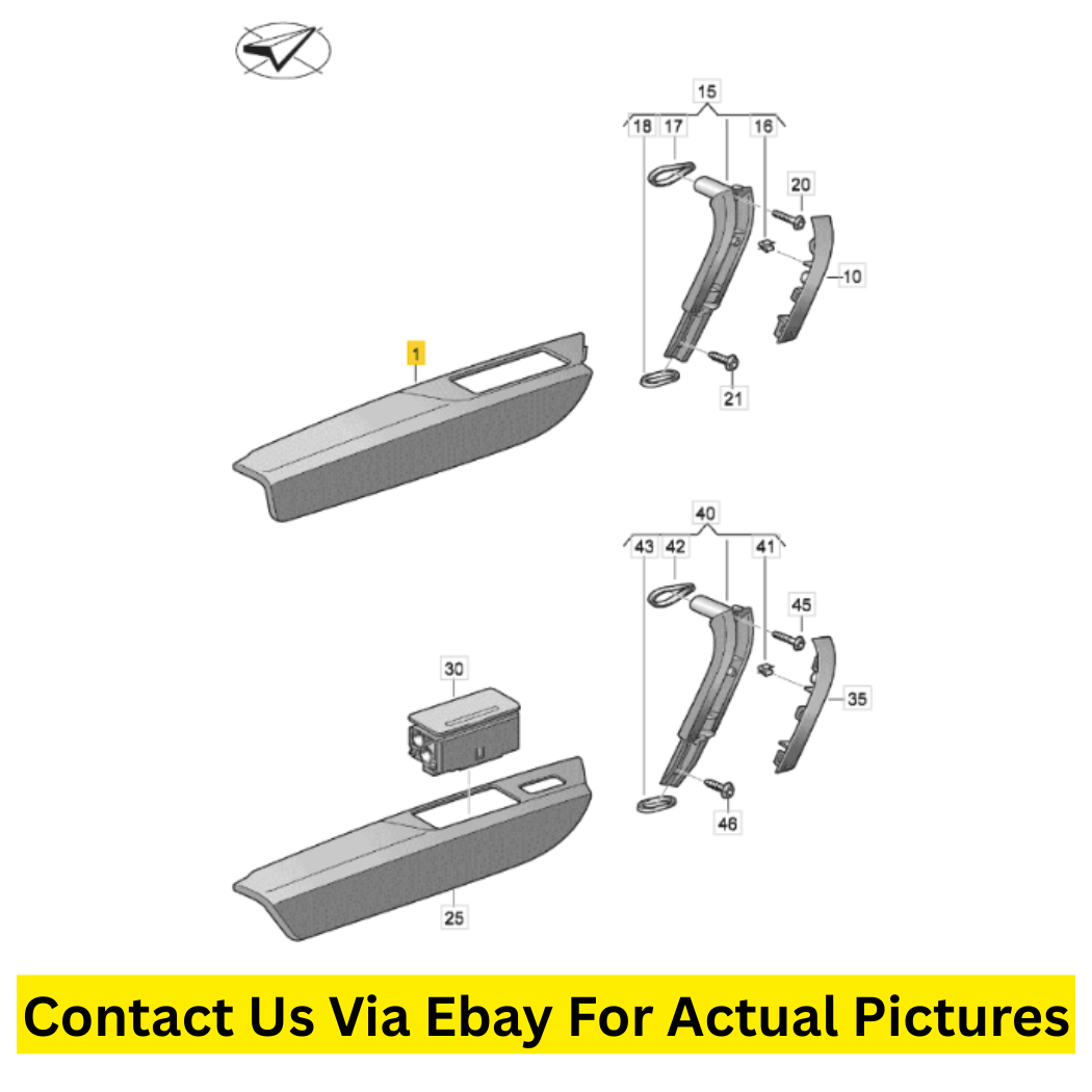 2012 Volkswagen Touareg Front Door Armrest Set Left & Right Used OEM 7P1868169A