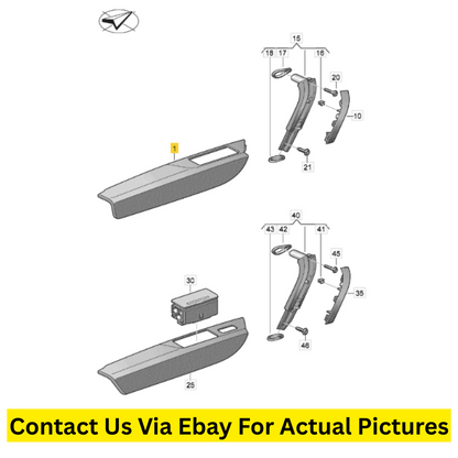 2012 Volkswagen Touareg Front Door Armrest Set Left & Right Used OEM 7P1868169A