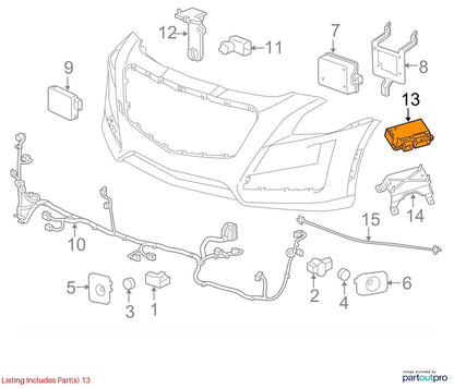 2018 Cadillac CTS Pedestrian Impact Detection Module Used OEM 22895852