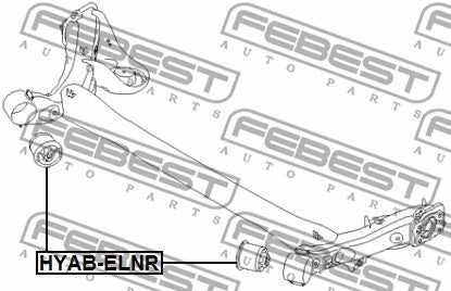 FEBEST 2012-2017 Hyundai Veloster Rear Crossmember Bushing HYAB-ELNR
