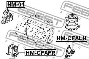 FEBEST 1998-2002 Honda Accord Engine Mount Right HM-01