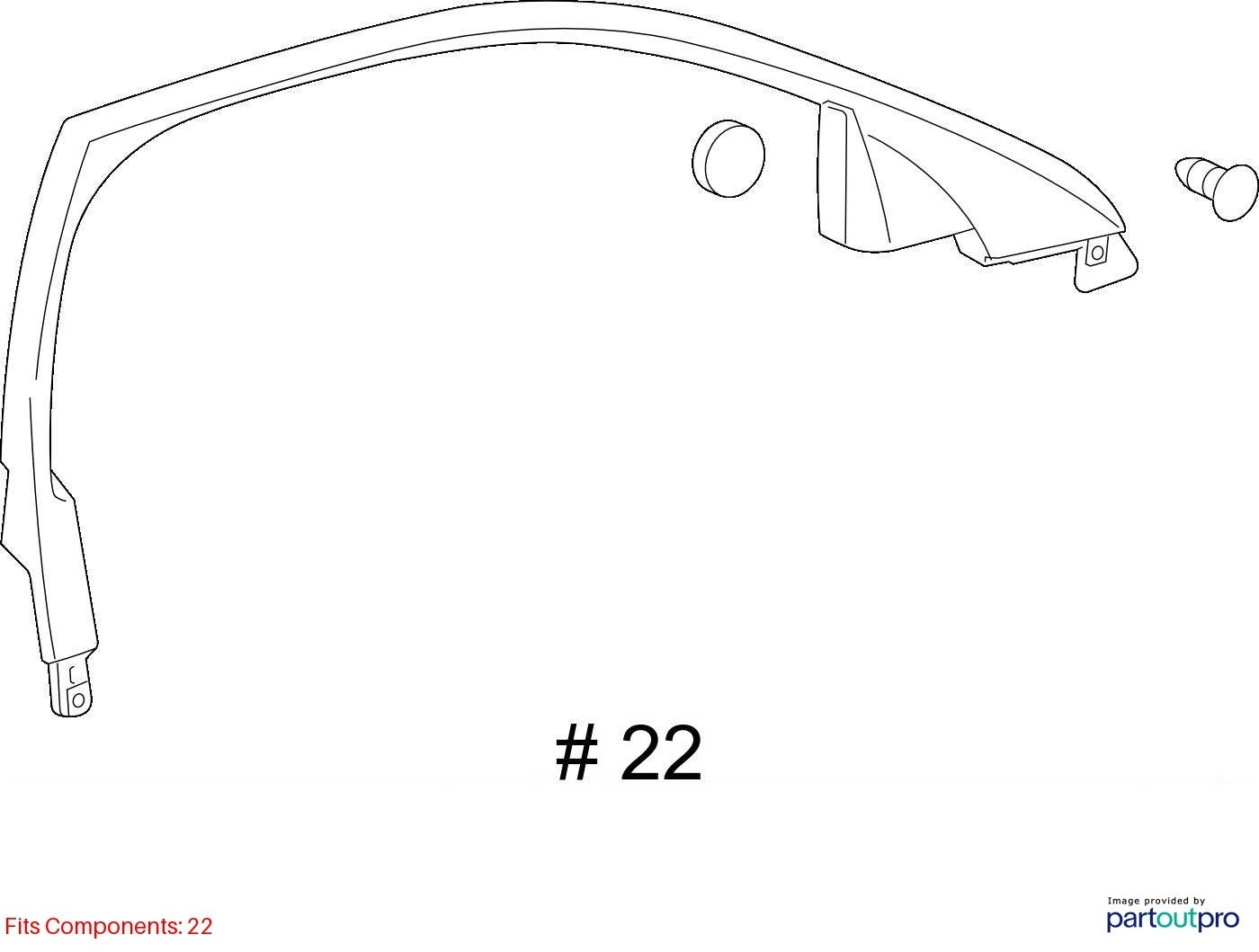 2018 Cadillac CTS Front Door Window Molding Left Used OEM 23242709
