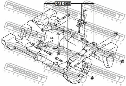 Nissan Patrol AtlasCabstar Differential Mount Bushing FEBEST NAB-363 54751-22T00