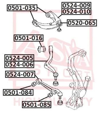 FEBEST 2006-2012 Ford Fusion Ball Joint Front Upper Arm 0520-065