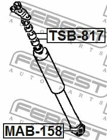 FEBEST 1991-1999 Mitsubishi Montero Rear Shock Absorber Bushing MAB-158