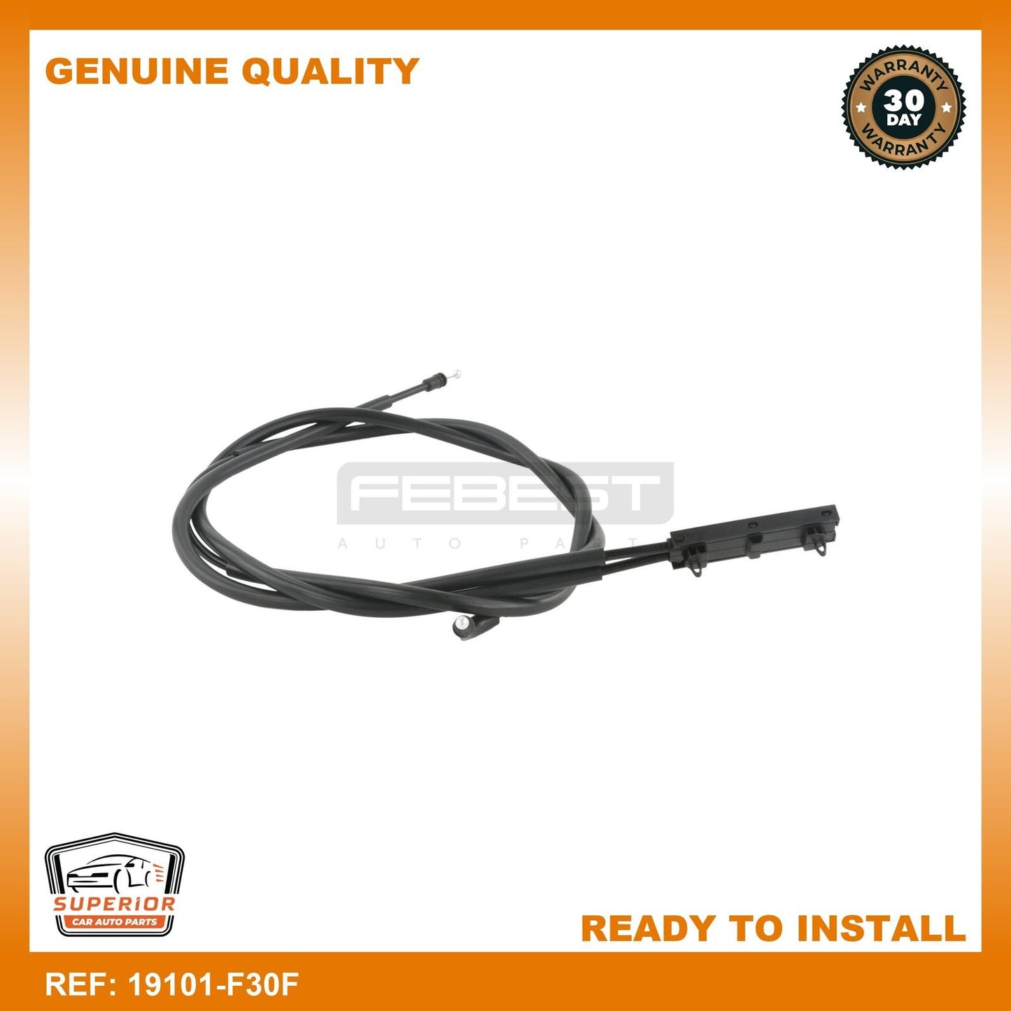 Febest 2012-2016 BMW 328i Cable Assembly Hood Lock Control 19101-F30F