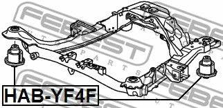 FEBEST 2001 Acura MDX Subframe Bushing HAB-YF4F