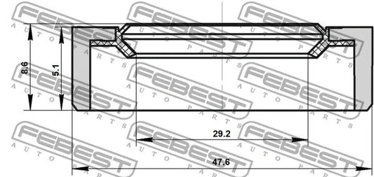FEBEST 2005-2011 Volvo V50 Drive Shaft Oil Seal 95BDY-31470509X