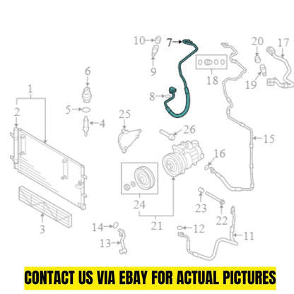Audi 2010-2014 Q5 A/C Refrigerant Suction Hose 8K0260707AC
