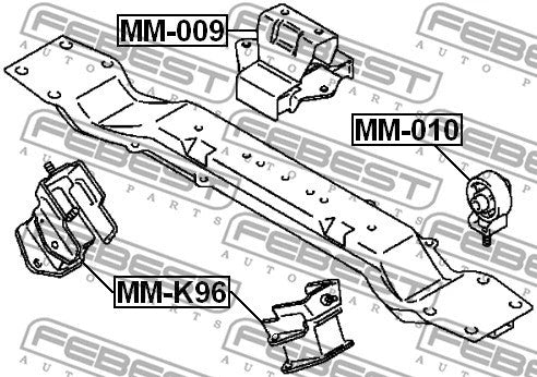 FEBEST 1997-1999 Mitsubishi Montero Sport Rear Engine Mount MM-009