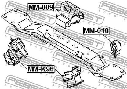 FEBEST 1997-1999 Mitsubishi Montero Sport Rear Engine Mount MM-009