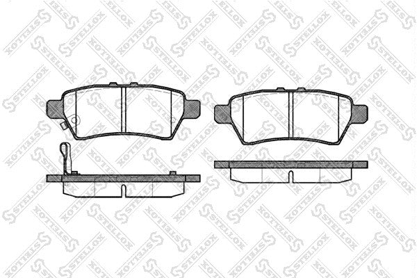 STELLOX 2005-2014 Nissan Pathfinder Disc Brake Pad Kit 44060-EB325