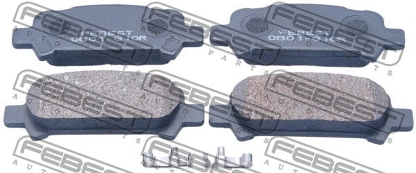 FEBEST 2007 Mitsubishi Lancer Pad Kit Disc Brake Rear 0801-G10R