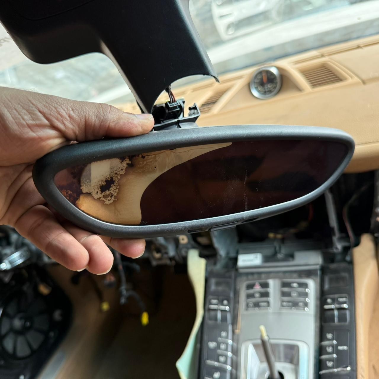 2011 Porsche Panamera Interior RearViewMirrorGlass Damaged UsedOEM 7PP857511H1E0