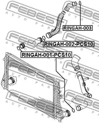 Febest 1997-2014 Volkswagen Golf Air Intake Hose Seal RINGAH-001-PCS10