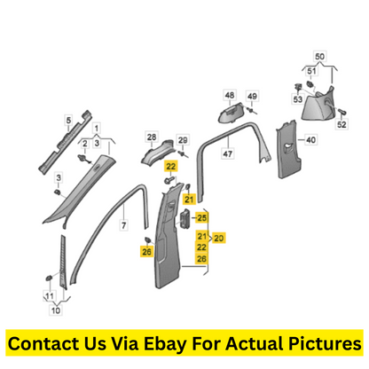 2012 Volkswagen Touareg B-Pillar Upper Trim Set  Used OEM 7P6867239AJ