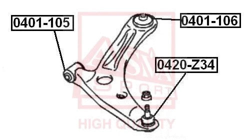 Febest Ball Joint Front Lower Arm 0420-Z34